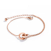 Diamond inlaid zircon titanium steel bracelet